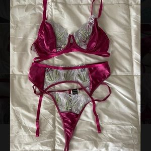Fushia lingerie set. Brand new.